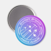 Starlight Brigade Vaporwave Stil Magnet (Vorderseite/Rückseite)