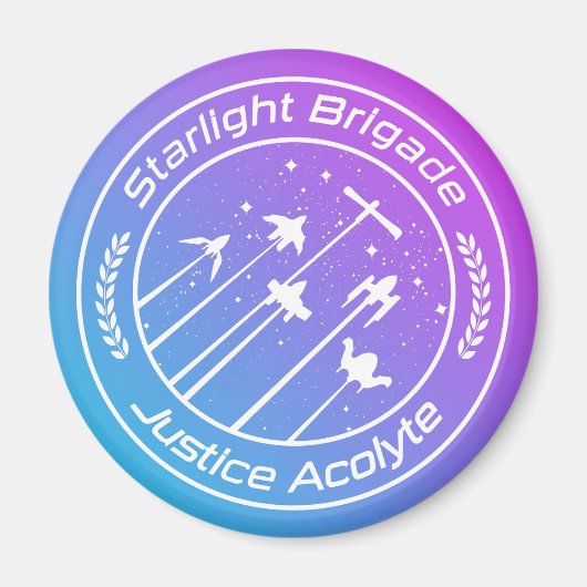 Starlight Brigade Vaporwave Stil Magnet (Vorne)