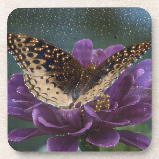 Starlight Butterfly Getränkeuntersetzer (Vorderseite)