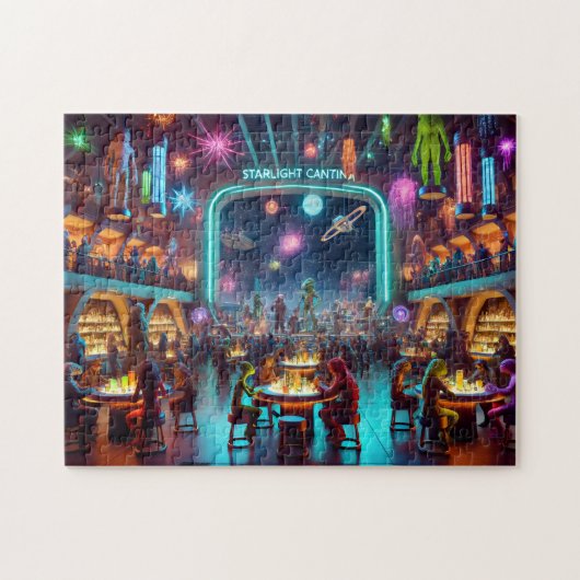 Starlight Cantina Cosmic Alien Bar Puzzle (Horizontal)