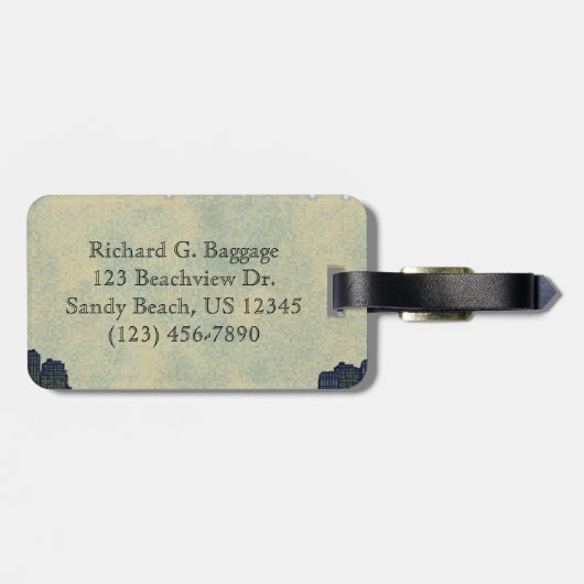 Starlight City Nights Gepäckanhänger (Rückseite horizontal)