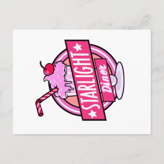 Starlight Diner Milkshake Postkarte (Vorderseite)
