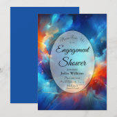 Starlight Fusion der Feuer- und Eisdusche Verlobun Einladung (Vorne/Hinten)