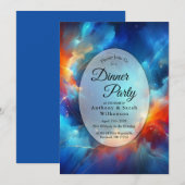 Starlight Fusion of Fire and Ice Home Dinner Einladung (Vorne/Hinten)