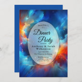 Starlight Fusion of Fire and Ice Restaurant Dinner Einladung (Vorne/Hinten)