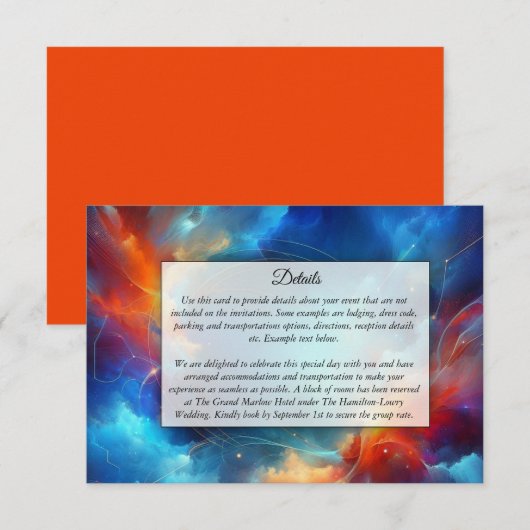 Starlight Fusion von Feuer und Eishochzeit Begleitkarte (Vorne/Hinten)