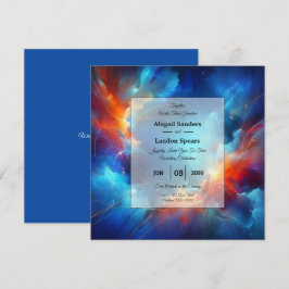 Starlight Fusion von Feuer und Eishochzeit Einladung