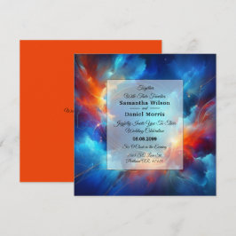 Starlight Fusion von Feuer und Eishochzeit Einladung