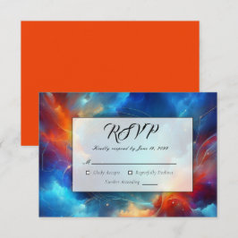 Starlight Fusion von Feuer und Eishochzeit RSVP Karte