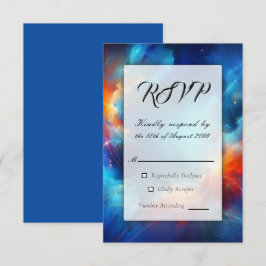 Starlight Fusion von Feuer und Eishochzeit RSVP Karte
