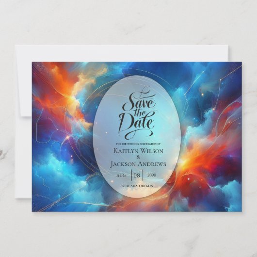 Starlight Fusion von Feuer und Eishochzeit Save The Date (Vorderseite)