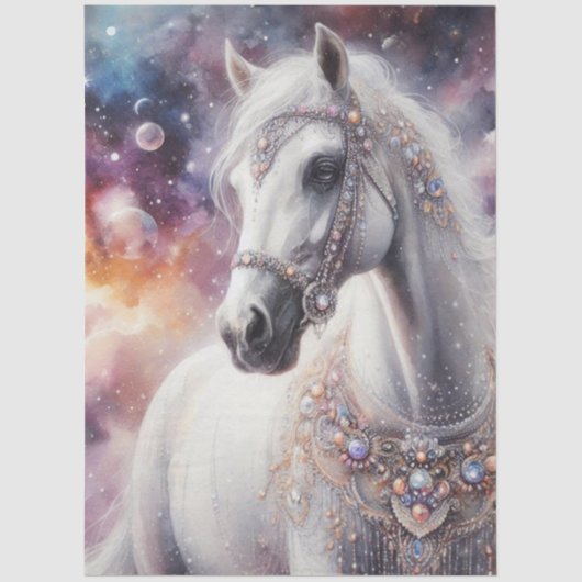 Starlight Galaxy Beautiful Horse Art Decoupage Seidenpapier (Vorderseite)