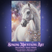 Starlight Galaxy Beautiful Horse Art Decoupage Seidenpapier