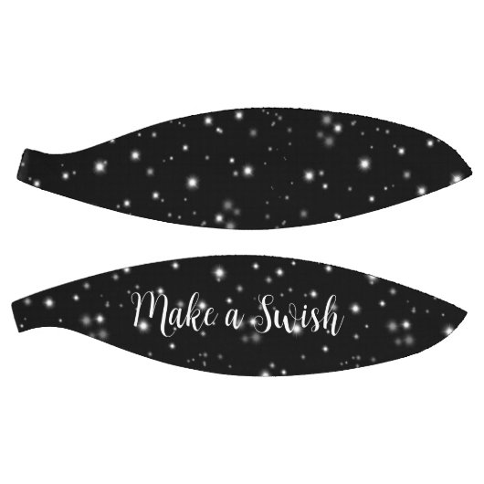 Starlight Glitzern Black and White Stars Wish Puff Basketball (Panele)