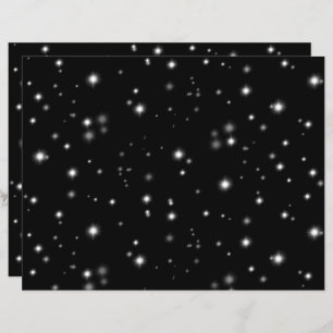 Starlight Glitzern Schwarz-Weiß-Stars