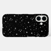 Starlight Glitzern Schwarz-Weiß-Stars Case-Mate iPhone Hülle (Rückseite (Horizontal))