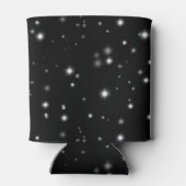 Starlight Glitzern Schwarz-Weiß-Stars Dosenkühler (Rückseite)