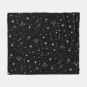 Starlight Glitzern Schwarz-Weiß-Stars Fleecedecke (Vorderseite (Horizontal))
