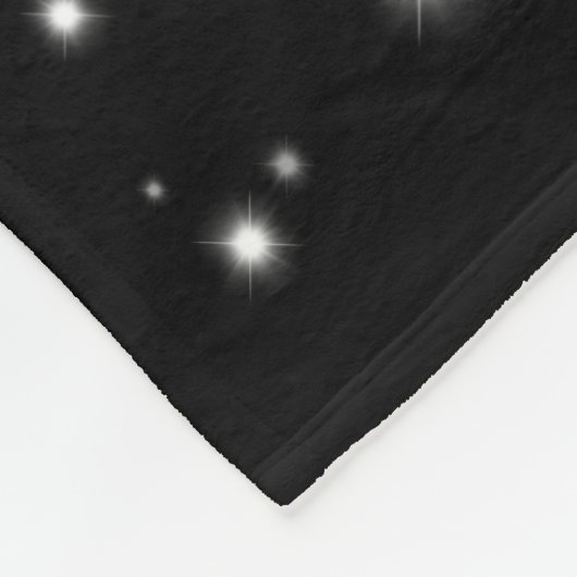 Starlight Glitzern Schwarz-Weiß-Stars Fleecedecke (Ecke)
