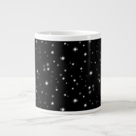 Starlight Glitzern Schwarz-Weiß-Stars Jumbo-Tasse