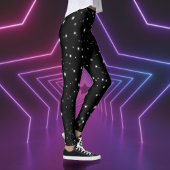 Starlight Glitzern Schwarz-Weiß-Stars Leggings