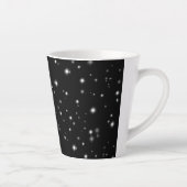 Starlight Glitzern Schwarz-Weiß-Stars Milchtasse (Rechts)