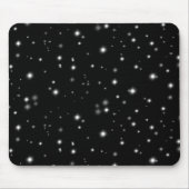 Starlight Glitzern Schwarz-Weiß-Stars Mousepad (Vorne)