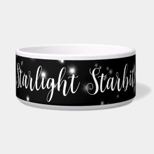 Starlight Glitzern Schwarz-Weiß-Stars Napf