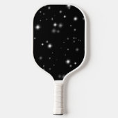 Starlight Glitzern Schwarz-Weiß-Stars Pickleball Schläger (Rückseite)
