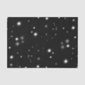 Starlight Glitzern Schwarz-Weiß-Stars Seidenpapier (Vorderseite)