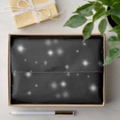 Starlight Glitzern Schwarz-Weiß-Stars Seidenpapier (Geschenk)