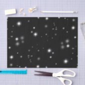 Starlight Glitzern Schwarz-Weiß-Stars Seidenpapier (Handwerk)