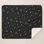 Starlight Glitzern Schwarz-Weiß-Stars Sherpadecke (Vorderseite (Horizontal))