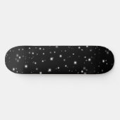 Starlight Glitzern Schwarz-Weiß-Stars Skateboard (Horizontal)