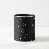 Starlight Glitzern Schwarz-Weiß-Stars Tasse (Zentrum)