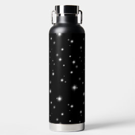 Starlight Glitzern Schwarz-Weiß-Stars Trinkflasche