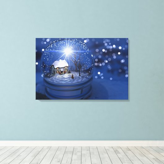 Starlight Globe Christmas Canvas Print Leinwanddruck (Insitu (Holzboden))