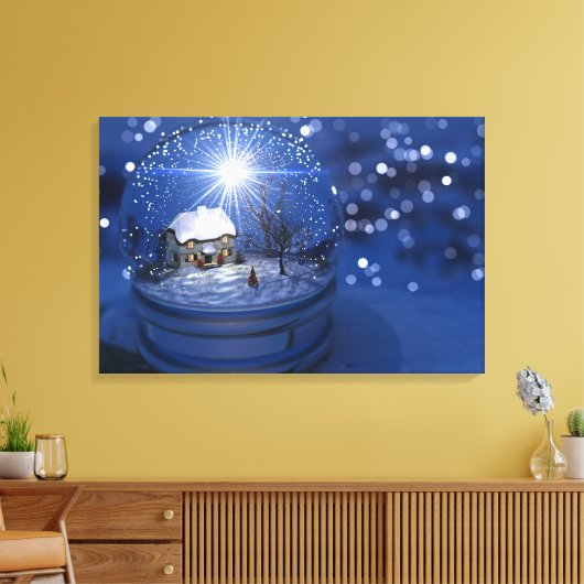 Starlight Globe Christmas Canvas Print Leinwanddruck (Insitu (Wohnzimmer))