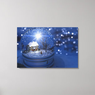 Starlight Globe Christmas Canvas Print Leinwanddruck