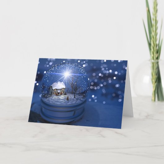 Starlight Globe Christmas Card Feiertagskarte (Vorderseite)
