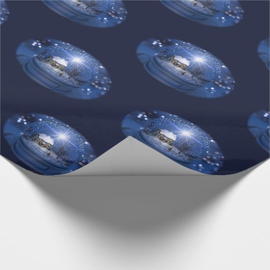 Starlight Globe Weihnachts-Wrapper Geschenkpapier (Ecke)