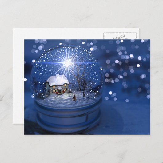 Starlight Globe Weihnachtskarte Feiertagspostkarte (Vorne/Hinten)