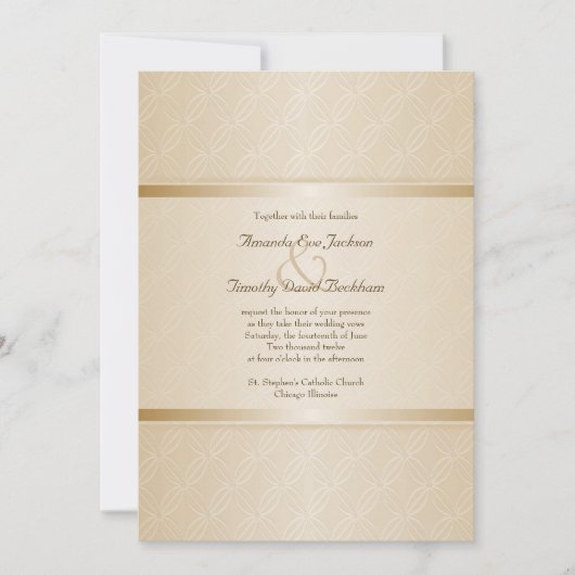 Starlight-goldenes Aufflackern-mit Monogramm Einladung (Vorderseite)