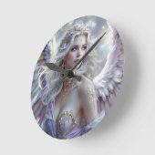 Starlight Grace - Celestial Princess of Dawn Runde Wanduhr (Winkel)