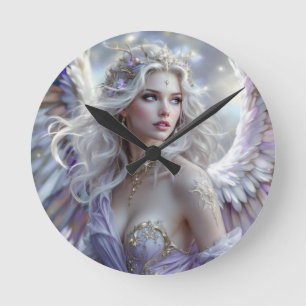 Starlight Grace - Celestial Princess of Dawn Runde Wanduhr