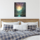 Starlight in der Waldhütte Leinwanddruck (Insitu (Schlafzimmer))