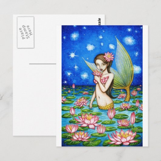 Starlight Lily Mermaid Postkarte (Vorne/Hinten)
