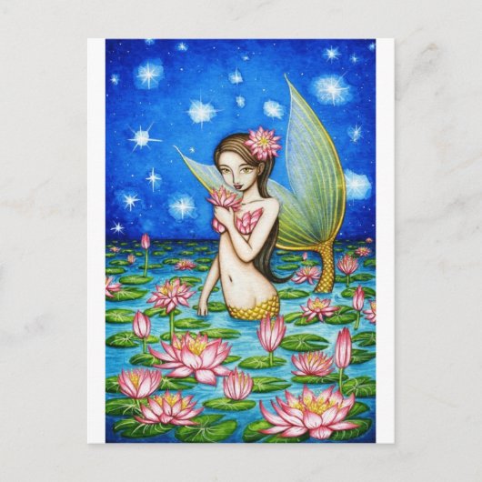 Starlight Lily Mermaid Postkarte (Vorderseite)