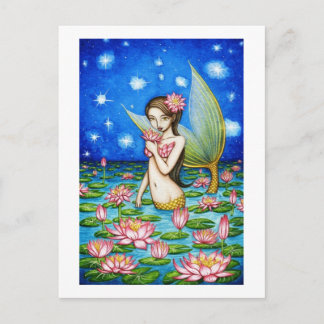 Starlight Lily Mermaid Postkarte