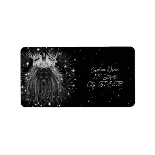 Starlight Lion mit Crosstramm Adressaufkleber (Vorne)